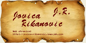 Jovica Rikanović vizit kartica